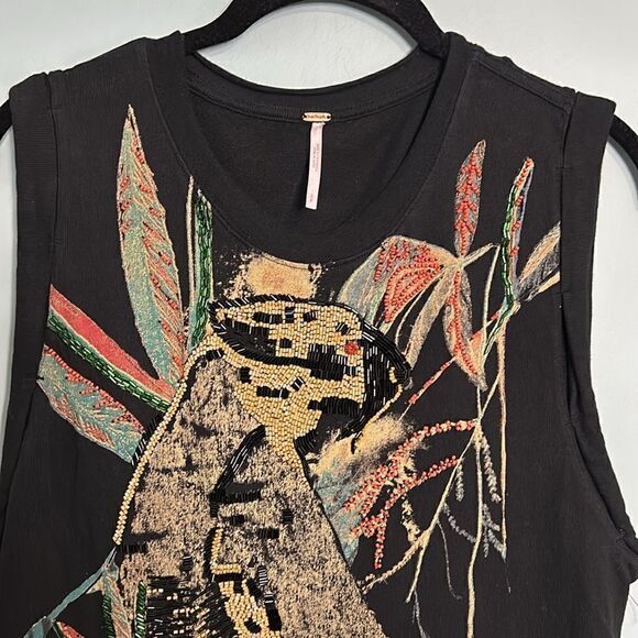 Free People Beaded Jungle Bay Split Side Top - Picture 7 of 11